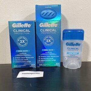 Gillette Clinical Clear Gel Cool Wave Antiperspirant/Deodorant, 1.6 oz, x2